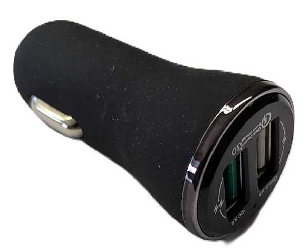 Dual USB-A KFZ Ladeadapter, schwarz