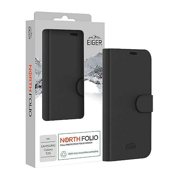 Eiger North Folio Walletcase, schwarz (EGCA01002) f�r Samsung Galaxy 26