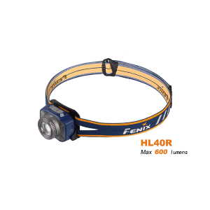 Fenix HL40R blau - Stirnlampe mit 600 Lumen, microUSB Ladeanschluss + eingebauter 2000 mAh Li-Polymer-Akku