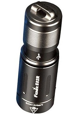 Produktbild von Fenix E02R schwarz - Wiederaufladbare LED-Taschenlampe mit 200 Lumen für Schlüsselanhänger