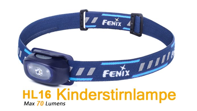 Produktbild von Fenix HL16 blau - LED Stirnlampe für Kinder, 70 Lumen, Cree XP-E2 R3, inkl. AA Batterie