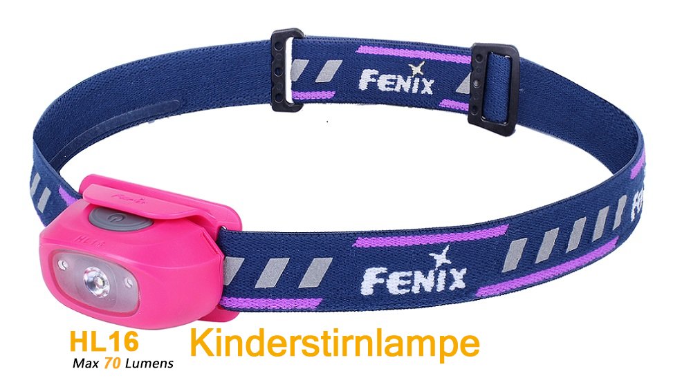 Produktbild von Fenix HL16 lila - LED Stirnlampe für Kinder, 70 Lumen, Cree XP-E2 R3, inkl. AA Batterie