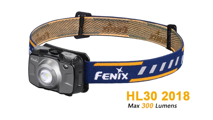 Produktbild von Fenix HL30 2018 grau - LED Stirnlampe, 300 Lumen, Rotlicht, Cree XP-G3, inkl. AA Batterie