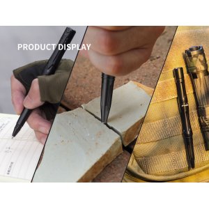 Fenix T5 schwarz -Taktischer Kugelschreiber - Selbstverteidigung - Glasbrecher - Kubotan