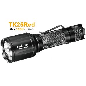 Fenix TK25Red - Taschenlampe, 1000 Lumen Cree XP-G2 S3 weiß LED, 310 Lumen Cree XP-E2 rotlicht