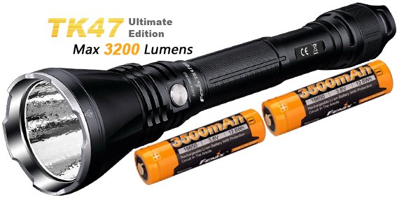 Produktbild von Fenix TK47UE, LED-Taschenlampe, Cree XHP70 LED, 3200 Lumen, 408 Meter, Rotlicht, 2x 3500 mAh Akku