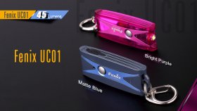 Fenix UC01 lila - Wiederaufladbare LED Taschenlampe mit 45 Lumen für Schlüsselanhänger
