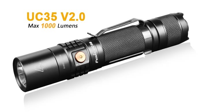 Produktbild von Fenix UC35 V2.0 wiederaufladbare LED Taschenlampe, 1000 Lumen, CREE XP-L HI V3, ohne Akku