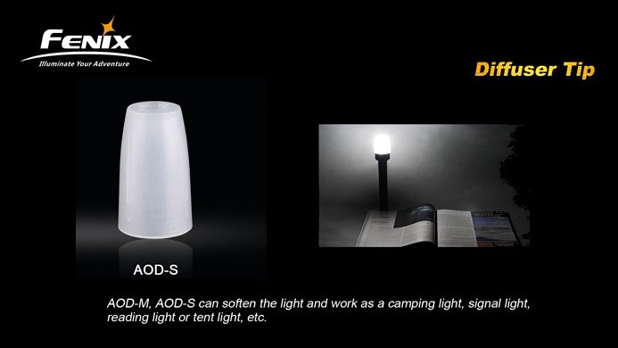 Produktbild von Fenix Diffusor AOD-S, weiß für Fenix Taschenlampen