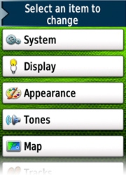 Möglichkeit zum Neuanordnen von Menüoptionen Garmin Montana 650t Bildschirm Ansicht Möglichkeit zum Neuanordnen von Menüoptionen Garmin Montana 650t