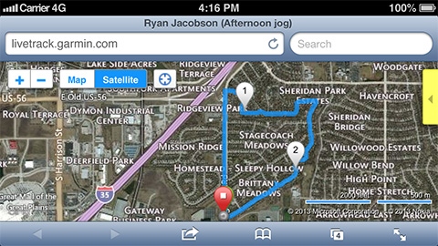 Forerunner 620 Ansicht auf Tablet
