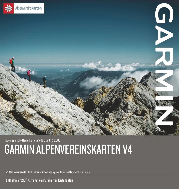 Produktbild von Garmin Alpenvereinskarten V4 auf Speicherkarte