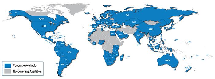 Abdeckung Garmin Approach S5 Weltkarte mit Abdeckung der Golfplätze die auf der Garmin Approach S5 vorinstalliert sind.