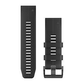 Garmin QuickFit 26 Armband, schwarz aus Silikon (010-12741-00) für Garmin fenix 6X Pro Sapphire