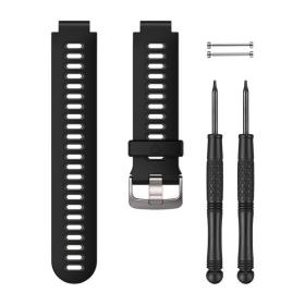 Garmin Silikon Armband, schwarz/grau (010-11251-0K) für Garmin Forerunner 230