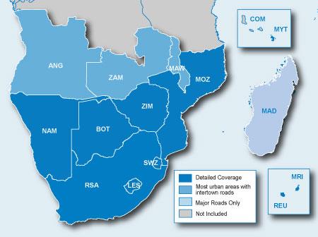 Garmin Kartenmaterial Südafrika auf Speicherkarte für