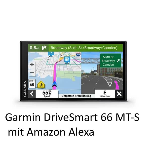 Produktbild von Garmin DriveSmart 66 MT-S EU mit Amazon Alexa - Smartes 6 Zoll Navi mit Live Traffic Verkehrsinfos mit Smartphone Link App