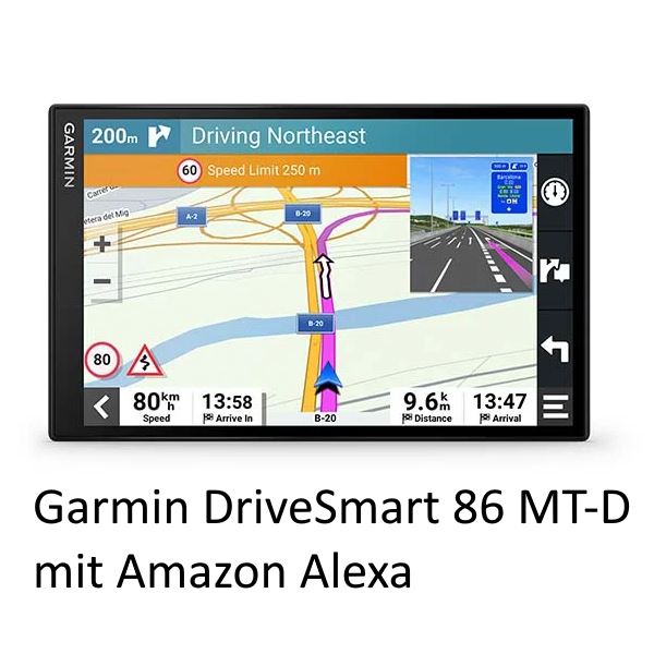 Produktbild von Garmin DriveSmart 86 MT-D EU mit Amazon Alexa - Smartes 8 Zoll Navi mit Verkehrsinfos via App und Digitalradio