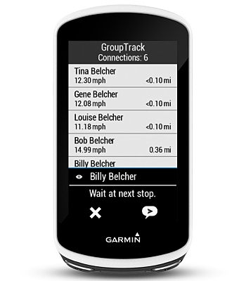 Ansicht der Smart Konnektivitt Funktion auf dem Garmin Edge 1030