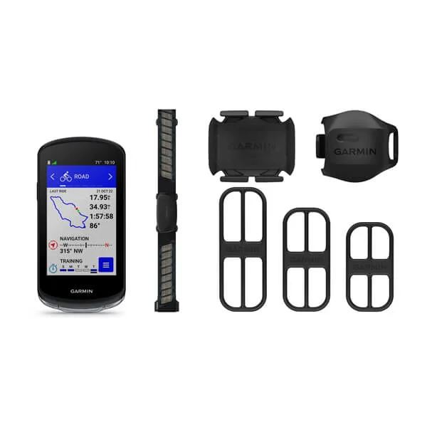 Produktbild von Garmin Edge 1040 Bundle - GPS Fahrradcomputer mit 3,5 Zoll Touchscreen, HRM Dual und Geschwindigkeits- Trittfrequenzsensor