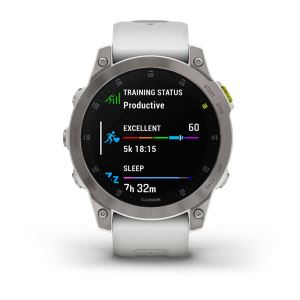 Garmin Epix Sapphire (2022), weiss/titanium - Premium GPS Multisport Smartwatch mit brillantem AMOLED Display