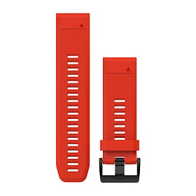 Garmin QuickFit 26 Silikon Armband, rot (010-12517-02) für Garmin fenix 7X Solar