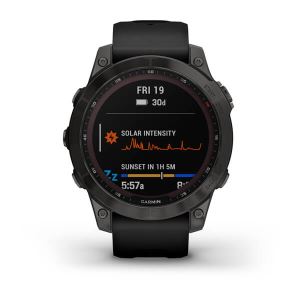 Garmin fenix 7 Sapphire Solar, schwarz/grau - GPS Multisport Smartwatch