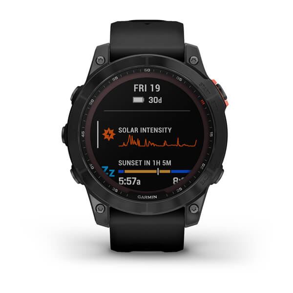 Produktbild von Garmin fenix 7 Solar, schwarz/grau - GPS Multisport Smartwatch