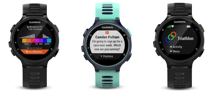 Garmin Forerunner 735XT Displayansichten verschiedene Displayansichten der Forerunner 735XT
