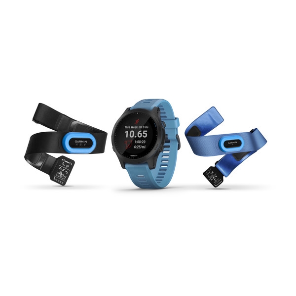 Produktbild von Garmin Forerunner 945 Bundle mit HRM-Tri + HRM-Swim - GPS-Multisportuhr für ambitionierte Läufer und Triathleten