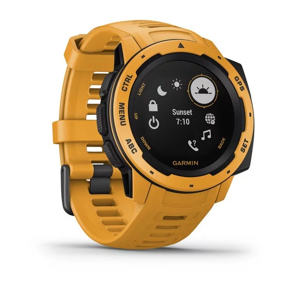 Produktbild von Garmin Instinct, gelb - robuste Outdoor Smartwatch