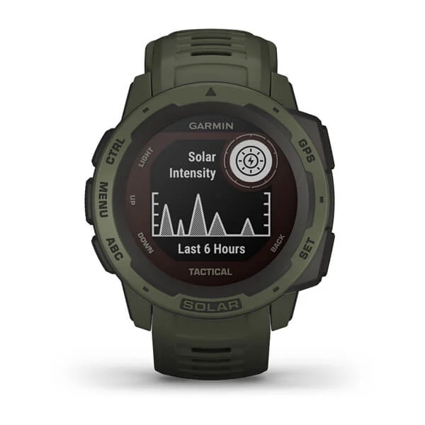 Produktbild von Garmin Instinct Solar Tactical, grün - GPS Outdoor Smartwatch mit extra Power dank Solarenergie