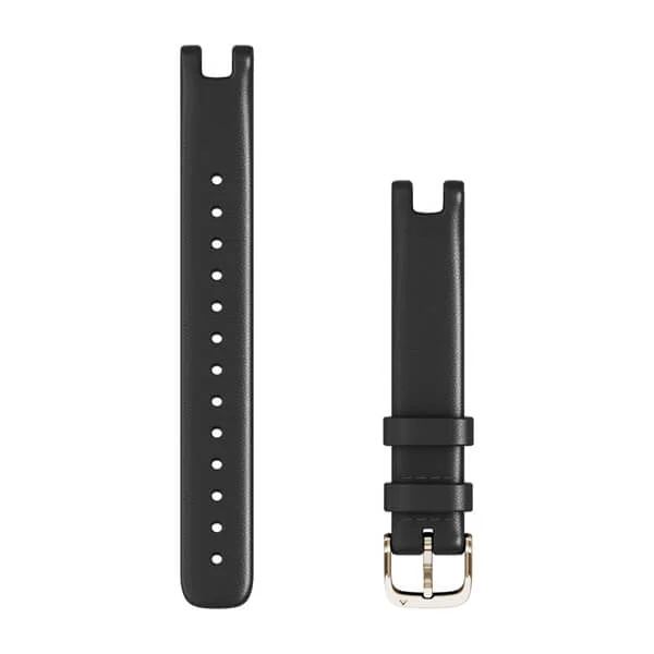 Produktbild von Garmin Leder Armband 14mm, schwarz (010-13068-A1) für Garmin Lily