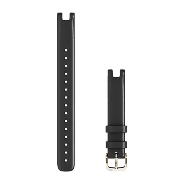 Produktbild von Garmin Leder Armband 14mm lang, schwarz (010-13068-A5) für Garmin Lily