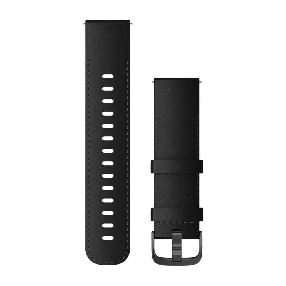 Produktbild von Garmin Leder Schnellwechsel Armband 22mm, schwarz (010-12932-63)