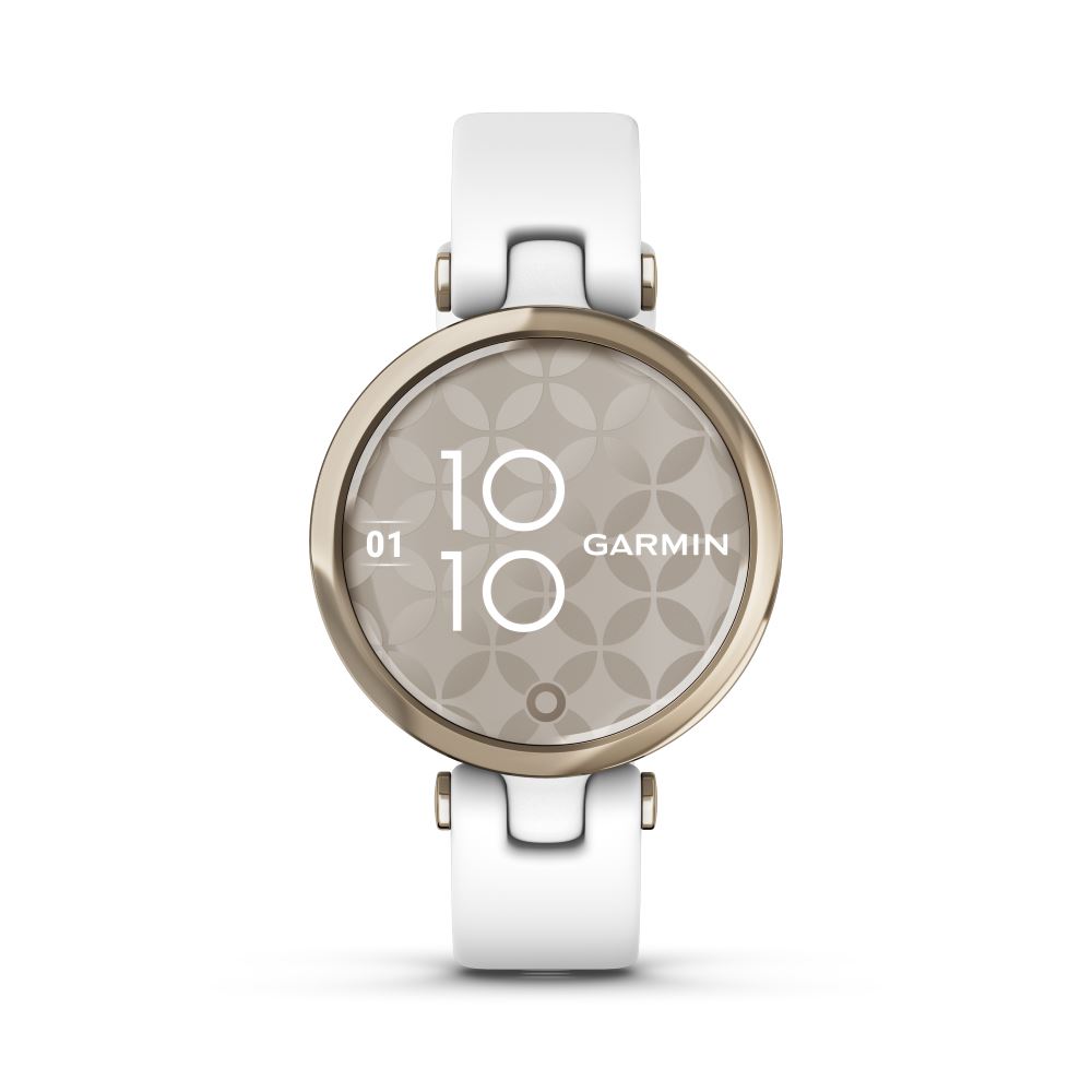 Produktbild von Garmin Lily Sport, weiss/elfenbein - feminine Smartwatch mit weißem Silikonarmband