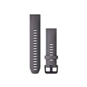 Garmin QuickFit 20 Silikonarmband, schiefergrau mit schwarzer Schnalle (010-13011-00) für Garmin Instinct 2S Camo Edition