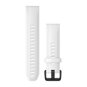 Garmin QuickFit 20 Silikon Armband, weiß (010-12865-00) für Garmin fenix 6S Pro Solar