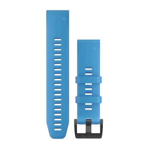 Garmin QuickFit 22 Silikon Armband, blau (010-12740-03) für Garmin fenix 7 Solar