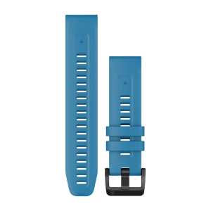 Garmin QuickFit 22 Silikon Armband, blau (010-13111-30) für Garmin fenix 7 Pro Solar