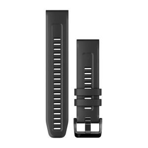 Garmin Silikon Armband, QuickFit 22, schwarz (010-13111-00) für Garmin fenix 6 Pro Solar