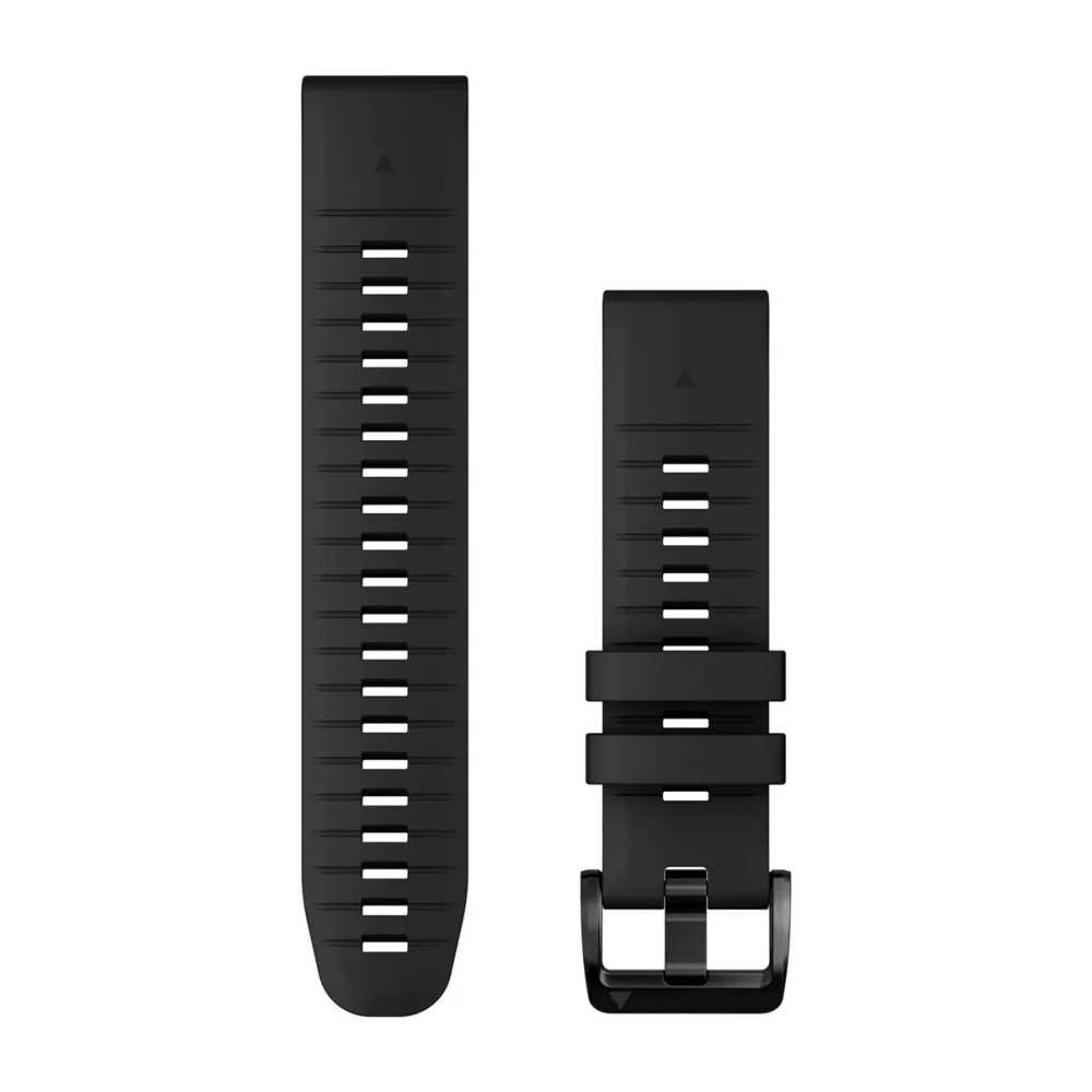 Produktbild von Garmin QuickFit 22 Silikon Armband, schwarz (010-13280-00) für ausgewählte Garmin Approach, fenix, Forerunner, Instinct, MARQ , quatix... Modelle