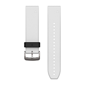 Garmin QuickFit 22 Silikon Armband, weiß (010-12500-01) für Garmin fenix 6 Solar