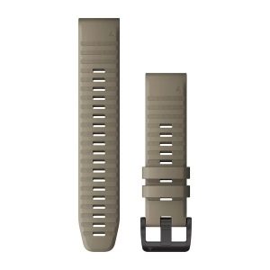 Garmin QuickFit 22 Silikon Armband, dunkelbeige (010-12863-02) für Garmin fenix 5