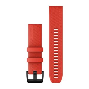 Garmin QuickFit 22 Silikonarmband, rot mit schwarzer Schnalle (010-12901-02) für Garmin Forerunner 935