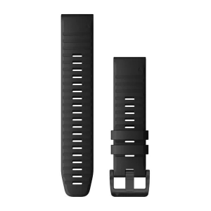 Garmin QuickFit 22 Silikonarmband, schwarz mit schiefergrauer Schnalle (010-12863-00) für Garmin Instinct Esports
