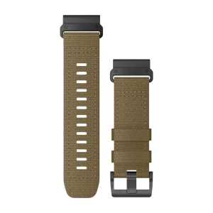 Garmin QuickFit 26 Nylon Armband, hellbraun (010-13010-11) für Garmin Instinct 2X Solar Tactical Edition