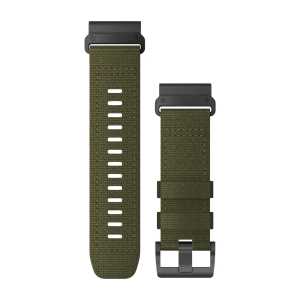 Garmin QuickFit 26 Nylon Armband, olivgrün (010-13010-10) für Garmin Instinct 2X Solar Tactical Edition