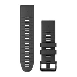 Garmin QuickFit 26 Silikon Armband, graphit (010-13281-09) für Garmin fenix 6X Pro Solar