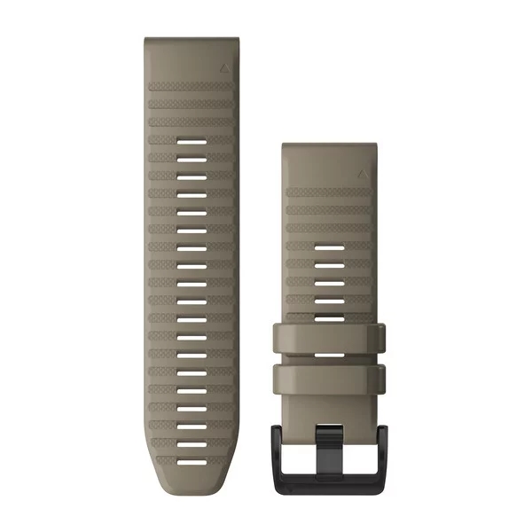 Produktbild von Garmin QuickFit 26 Silikonarmband, grau mit schiefergrauer Schnalle (010-12864-02) für Garmin fenix 6X, 5X